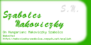 szabolcs makoviczky business card